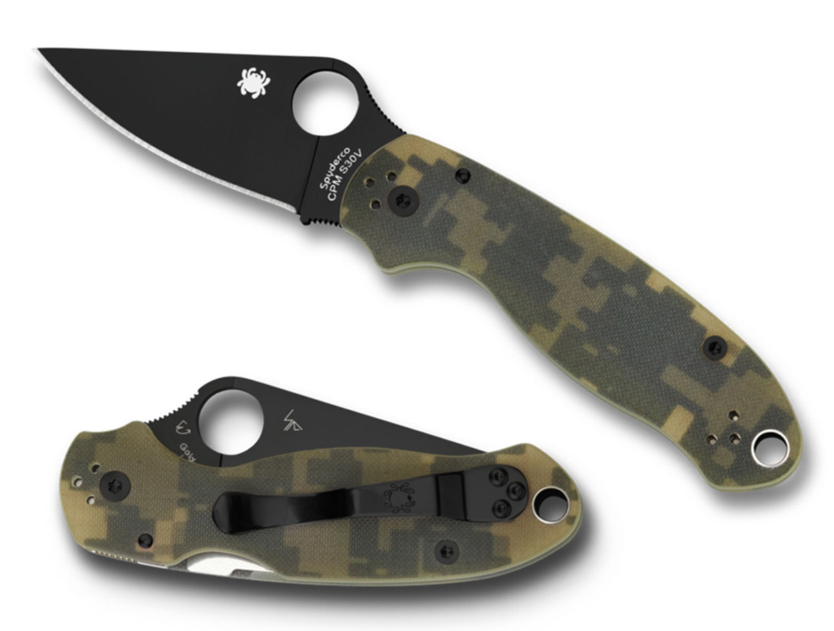 Spyderco C223GPCMOBK Paramilitary 3 Black Folding Knife Spyderco C223GPCMOBK Paramilitary 3 Black Folding Knife