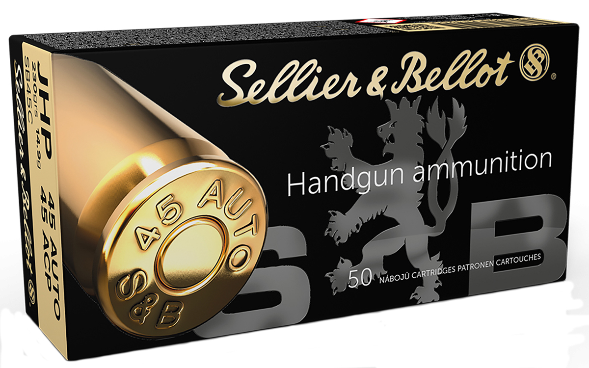 Sellier & Bellot 45 ACP 230 Grain Jacketed Hollow Point Ammo 50 Rounds