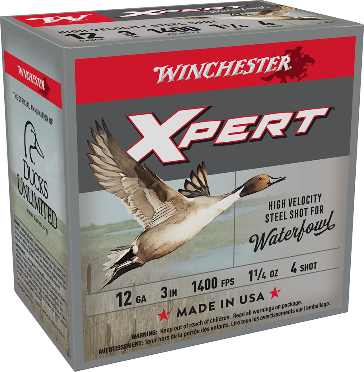 Winchester Super X Xpert High Velocity 12 Ga 3" 1 1/4 oz Steel 4 Shot 25 Rounds