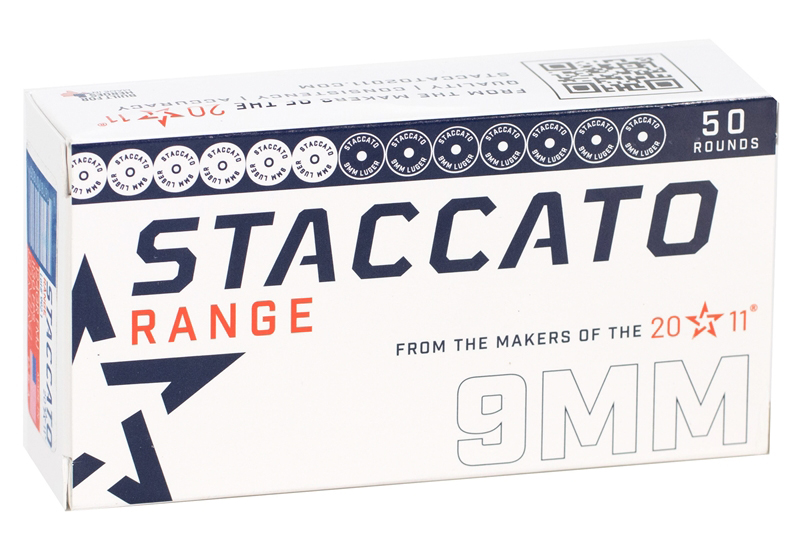 Staccato Range 9mm 124 Grain FMJ Ammo 50 Rounds