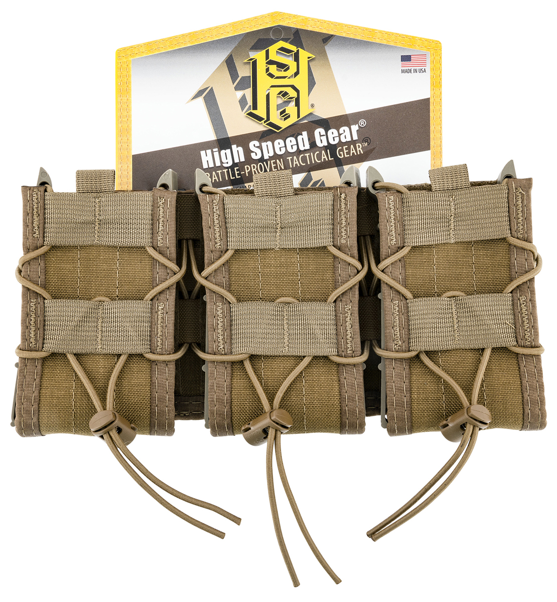 High Speed Gear TACO Molle Shingle Triple AR-15 Magazine Pouch, Coyote Brown High Speed Gear TACO Molle Shingle Triple AR-15 Magazine Pouch, Coyote Brown