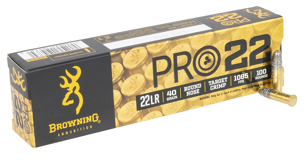 Browning Pro 22 Subsonic 22 Long Rifle Ammo 100 Rounds