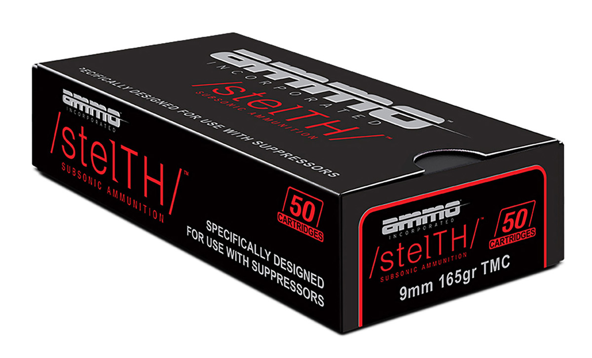 Ammo Inc stelTH 9mm Luger 165 Grain Subsonic Ammo 50 Rounds Ammo Inc stelTH 9mm Luger 165 Grain Subsonic Ammo 50 Rounds
