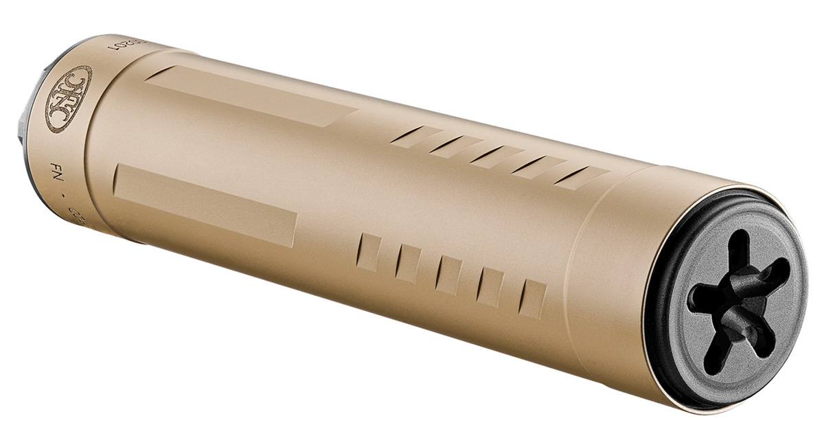 FN Firearms Catch 22 TI 22 Cal Rimfire Suppressor with Flat Dark Earth Finish