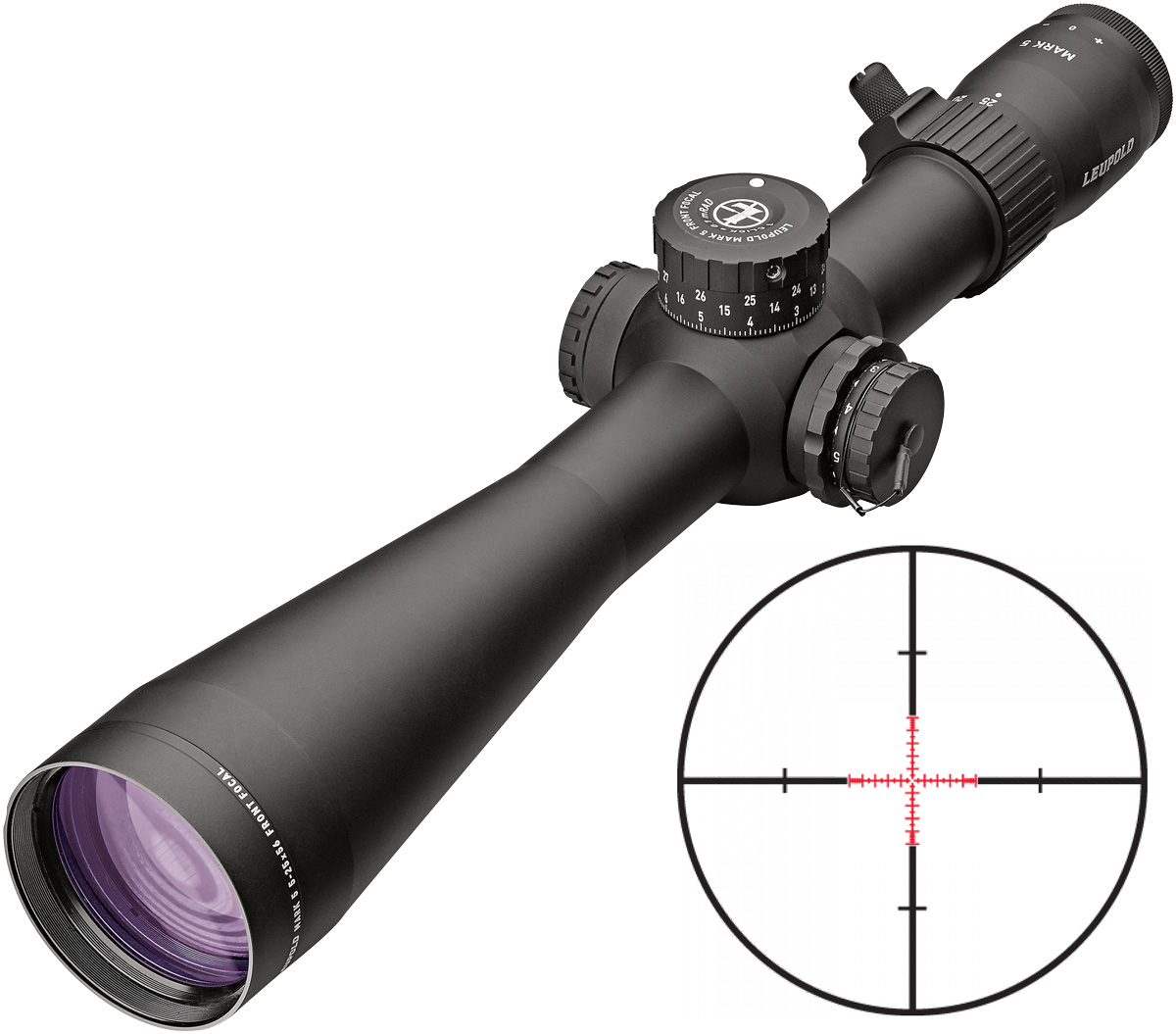 Leupold Mark 5HD 5-25x56mm Scope FFP Illuminated TMR Reticle Leupold Mark 5HD 5-25x56mm Scope FFP Illuminated TMR Reticle