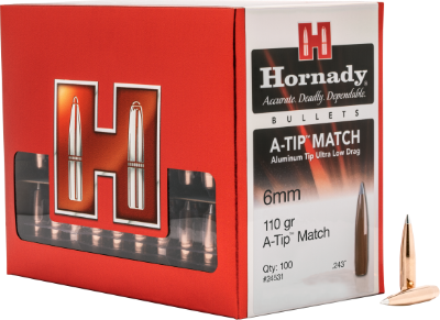Hornady 243/6mm (243) 110 Grain A-Tip Rifle Bullets 100 Count Hornady 243/6mm (243) 110 Grain A-Tip Rifle Bullets 100 Count