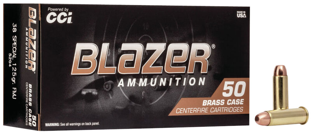 CCI Blazer Brass 38 Special 125 Grain FMJ Ammo 50 Rounds