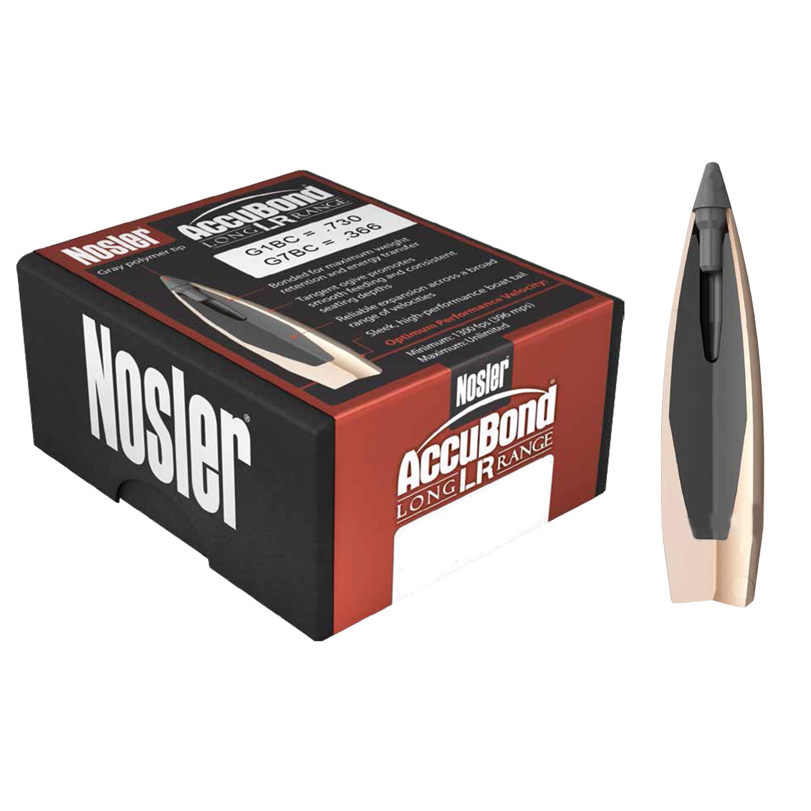 Nosler 270 Cal 150 Grain AccuBond Long Range Spitzer Bullets 50 Count 