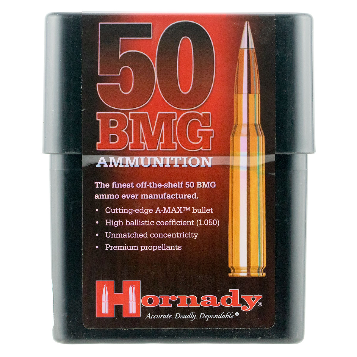 Hornady Match 50 BMG 750 Grain A Max Ammunition, 10 Rounds