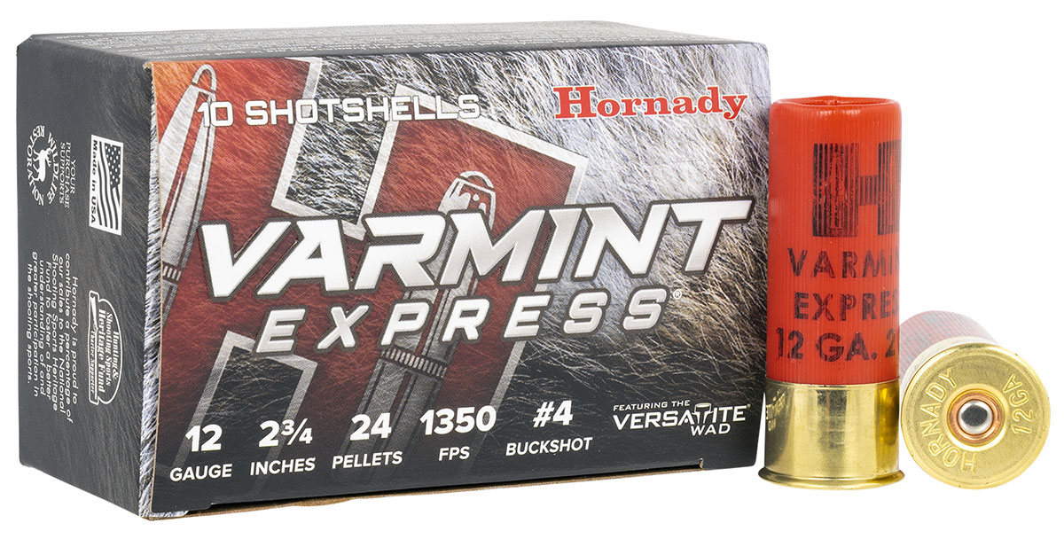 Hornady Varmint Express 12 Ga #4 Buckshot Ammunition 10 Rounds