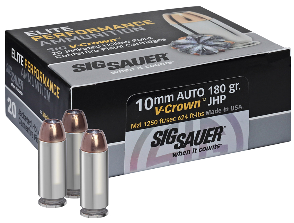 Sig Sauer Elite Performance 10mm 180 Grain JHP Ammo 20 Rounds