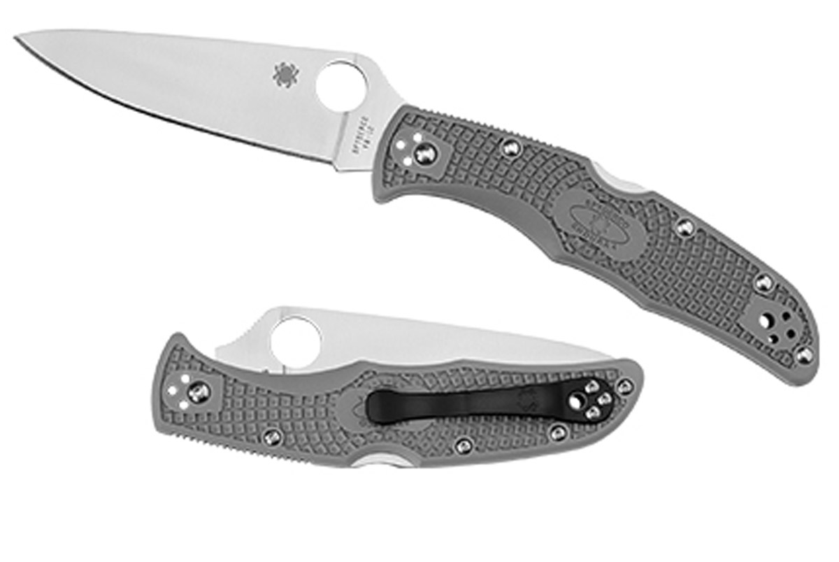 Spyderco C10FPGY Endura 4 Folding Knife Gray FRN Spyderco C10FPGY Endura 4 Folding Knife Gray FRN