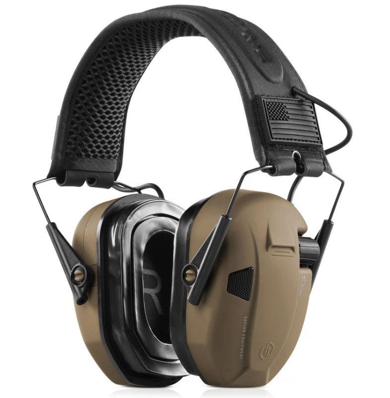 Savior Equipment Apollo Electronic Hearing Protection- Tan