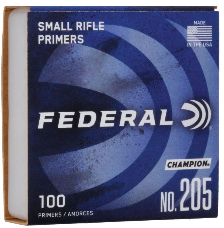 Federal Champion #205 Small Rifle Primers, 1000 Count (STORE PICK UP ONLY)