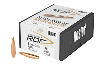 Nosler 6.5mm 140 Grain RDF Ultra-High BC Match Bullets 100 Count 