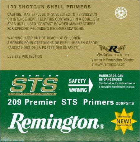 Remington Premier STS 209 Shotshell Primers, 100 Count (STORE PICK UP ONLY)