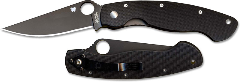 Spyderco C36GPBK Military Folding Knife Black G-10 Spyderco C36GPBK Military Folding Knife Black G-10
