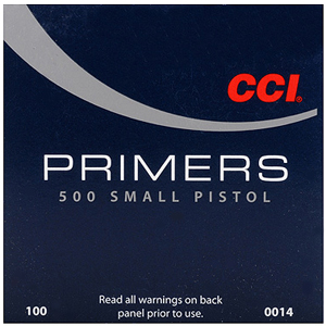 CCI #500 Standard Small Pistol Primers, 1000 Count (STORE PICK UP ONLY)