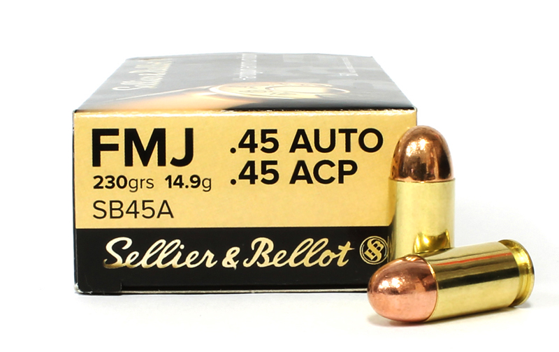 Sellier & Bellot 45 ACP 230 Grain FMJ Ammo 50 Rounds Sellier & Bellot 45 ACP 230 Grain FMJ Ammo 50 Rounds