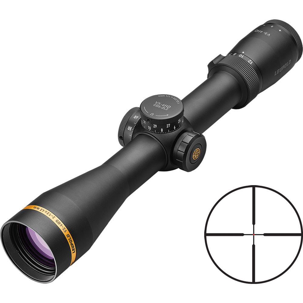 Leupold VX6-HD 2-12x42mm 30mm CDS-ZL2 FireDot Duplex Scope Leupold VX6-HD 2-12x42mm 30mm CDS-ZL2 FireDot Duplex Scope