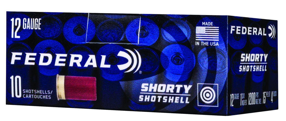 Federal Shorty 12 Gauge 1 3/4" 15/16 oz #4 Buck Shot 10 Rounds