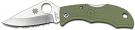 Spyderco Ladybug 3 Foliage Green Folding Knife Plain Edge