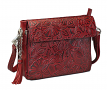 Gun Tote'N Mama Tooled American Cowhide Purse, Black Cherry Gun Tote'N Mama Tooled American Cowhide Purse, Black Cherry