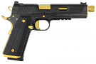 Nighthawk Custom 1911 Agent 2 Black with Gold Accents 9mm Pistol with Threaded Barrel Nighthawk Custom 1911 Agent 2 Black with Gold Accents 9mm Pistol with Threaded Barrel